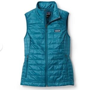 Patagonia Women’s Nano Puff Vest in belay blue.